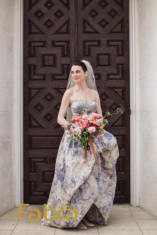 لباس عروس آبی رنگ