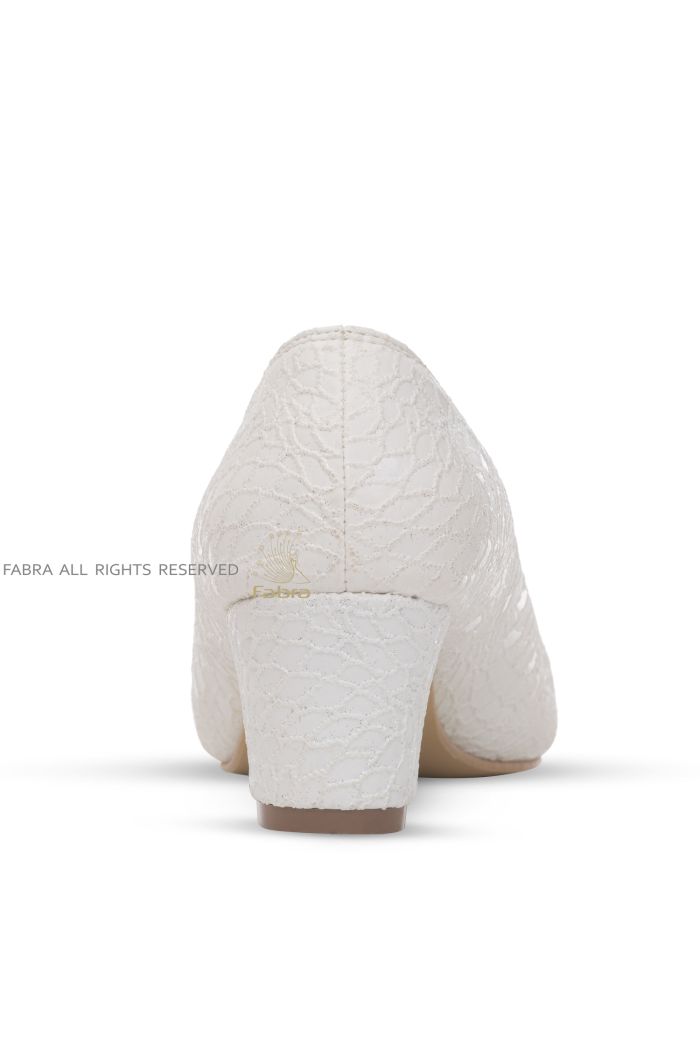 کفش عروس پاشنه پهن 5سانتی شایندار مدل هورا