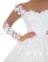 قیمت و خرید لباس عروس آستین بلند اسکارلت گیپور شکوفه برجسته مدل شانا از بهترین مزون و برند